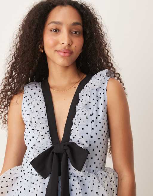 Dream Sister Jane Haven ruffle midi dress in blue | ASOS