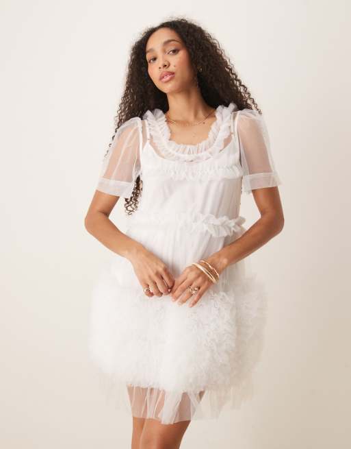 Dream Sister Jane - Heather - Vestito corto in tulle color avorio