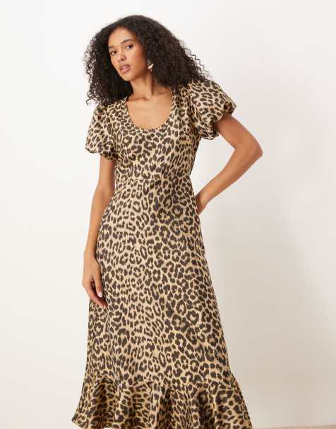 Dream Sister Jane jacquard puff sleeve co-ord in  in leopard print - view 1