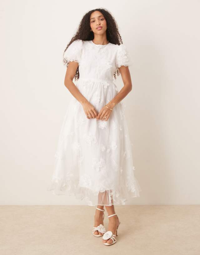 Dream Sister Jane Jasmine embroidered maxi dress in white | ASOS