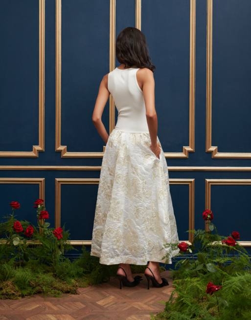 【英国発Sister Jane】Sophia ribbed-knit cloque maxi dress DR2195IVO_2_b3ff6299-8128-43e8