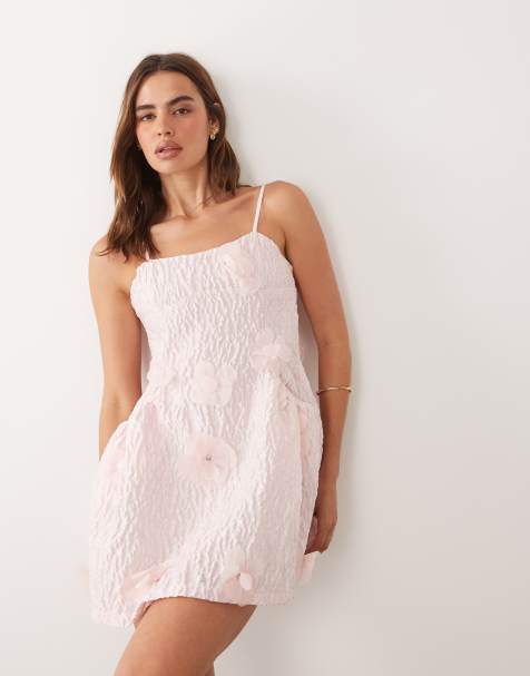 Dream Sister Jane Lera floral detail applique cami mini dress in light pink - view 1