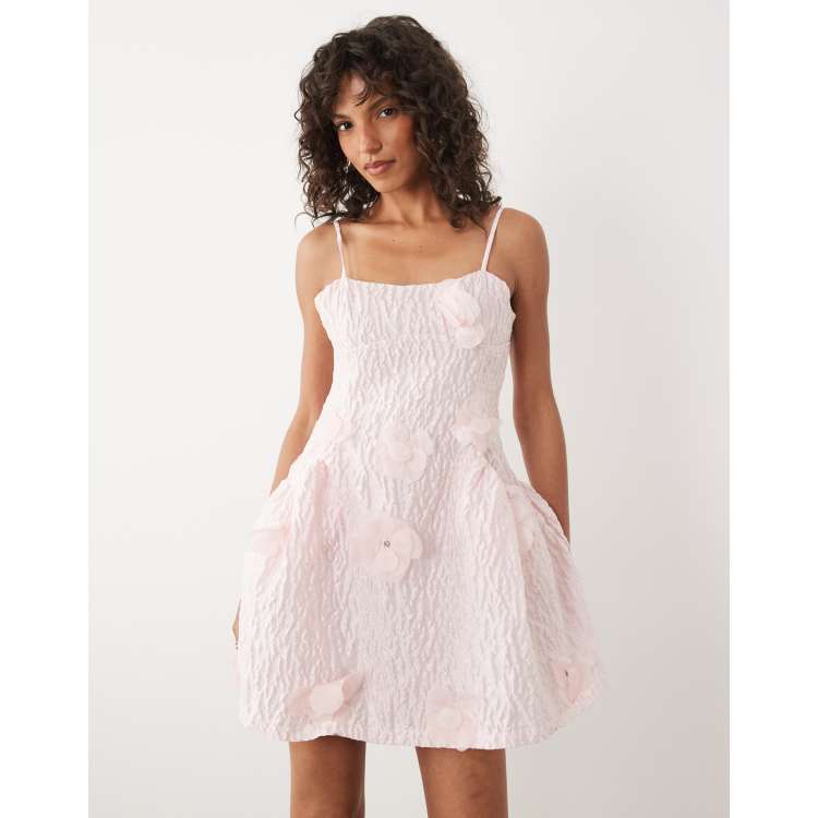 Dream Sister Jane Lera floral detail applique cami mini dress in