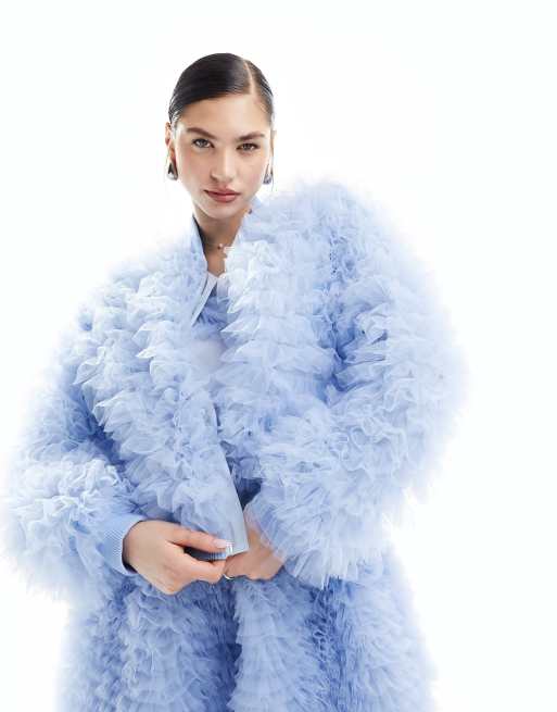Dream Sister Jane Lillie tulle bomber jacket in baby blue (part of a set)