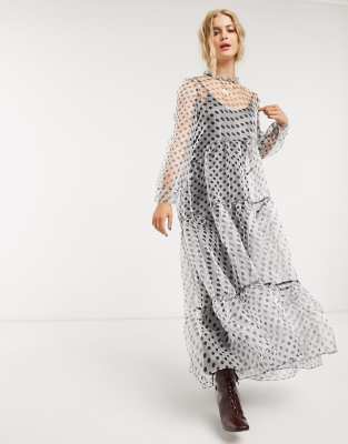 polka dot organza dress