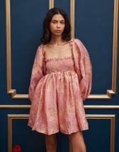 Dream Sister Jane organza mini dress in check print | ASOS