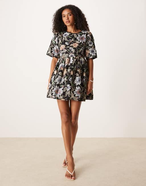 Dream Sister Jane – Minikleid mit Blumenstickerei, 4 von 4