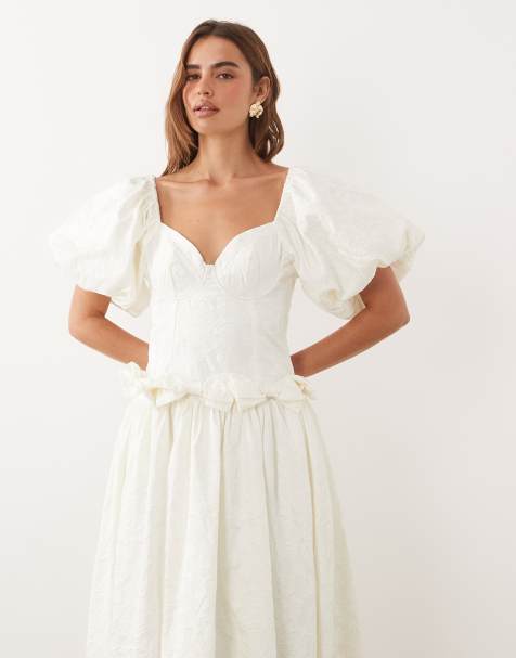 slim fit dress slacks A Line Round Neck Long Sleeves White Lace Long Prom Dresses, White Lac