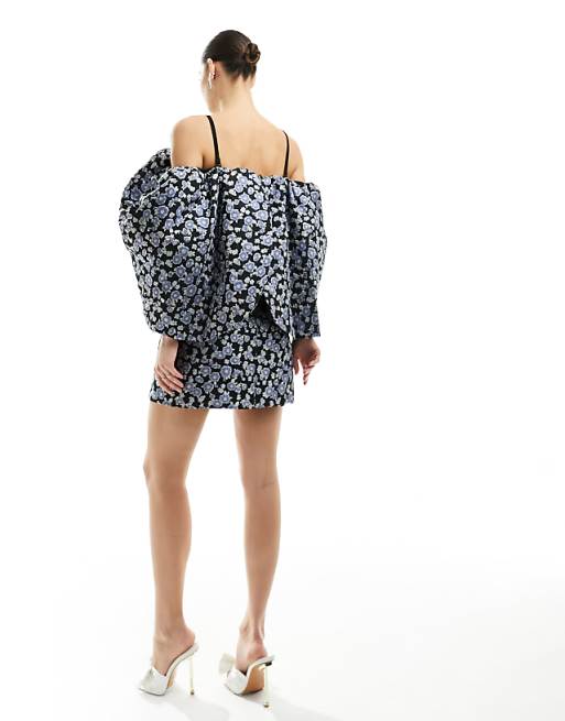 Dream Sister Jane multi-way puffball mini dress in pewter Dream Sister Jane multi-way puffball mini dress in pewter