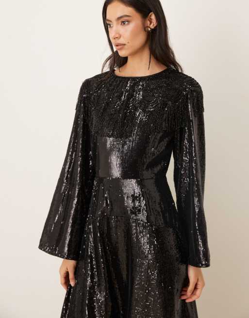 sister jane Black Dress Lサイズ 黒色 総柄 sister jane Black Dress Lサイズ 黒色 総柄 sister jane Black Dress