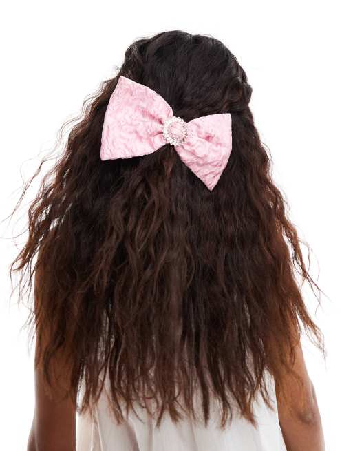 Dream Sister Jane - Nœud à cheveux en jacquard - Rose
