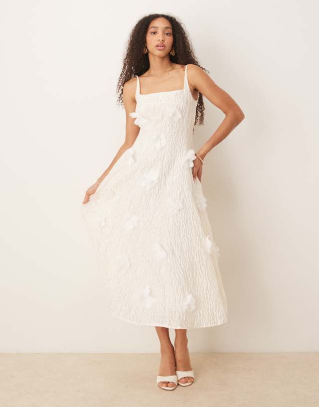 Dream Sister Jane Petunia Bloom maxi dress in ivory | ASOS