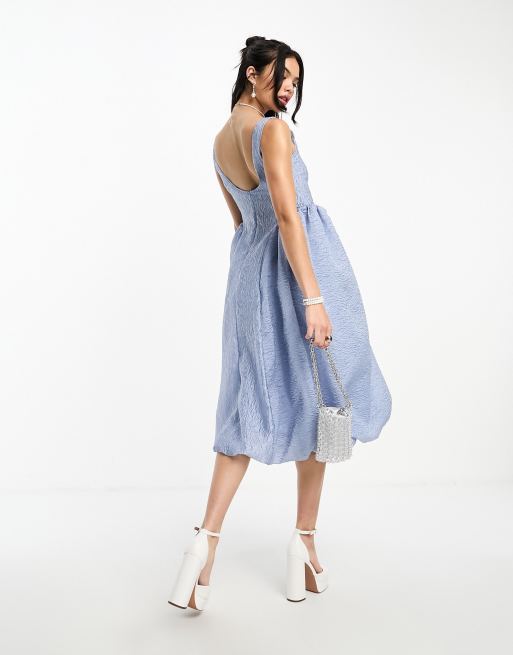 Dream Sister Jane pocket midi dress in powder blue, 2 of 4