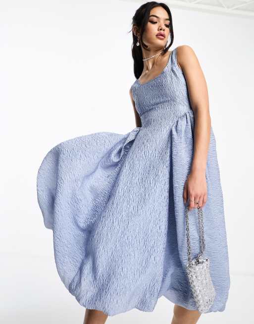 Dream Sister Jane pocket midi dress in powder blue, 3 of 4