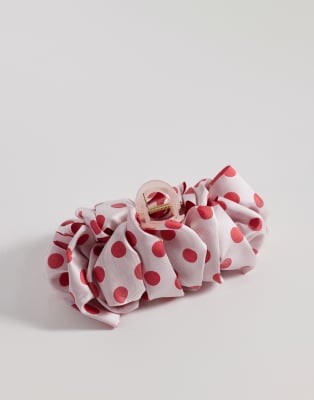 sister jane Dream Sister Jane polka dot jacquard hair claw clip in pink