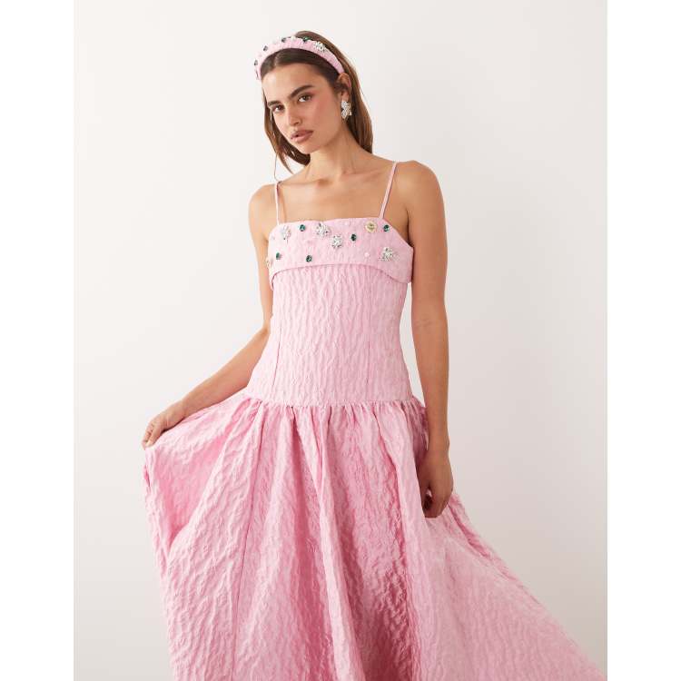 Dream Sister Jane Posy jacquard set in pink | ASOS