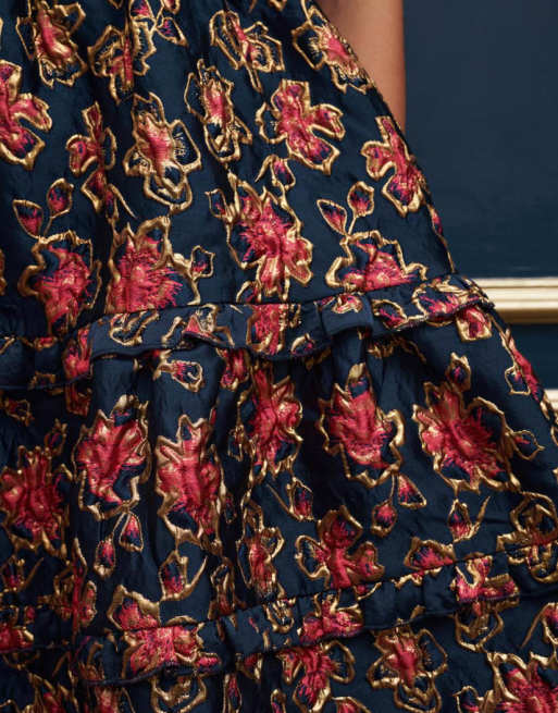 Berry jacquard dress shop