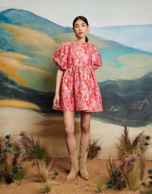 Shop sister jane Dream puff sleeve mini dress and pink Online – Trendy & Affordable Fashion