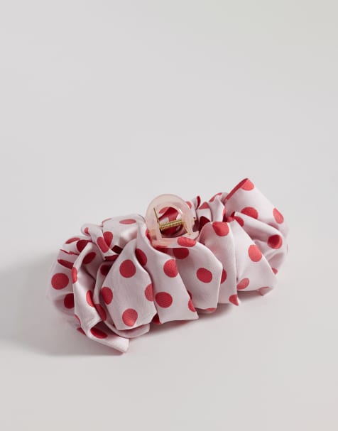 Dream Sister Jane – Rosa, prickig hårklämma i jacquard - view 1