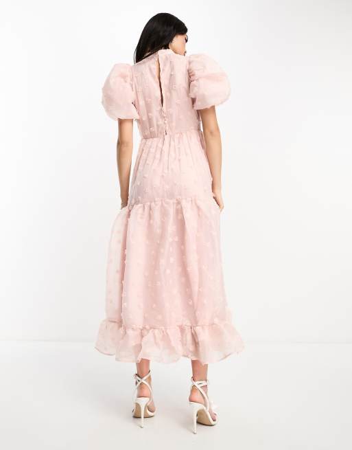 Dream Sister Jane rosette maxi dress in pink