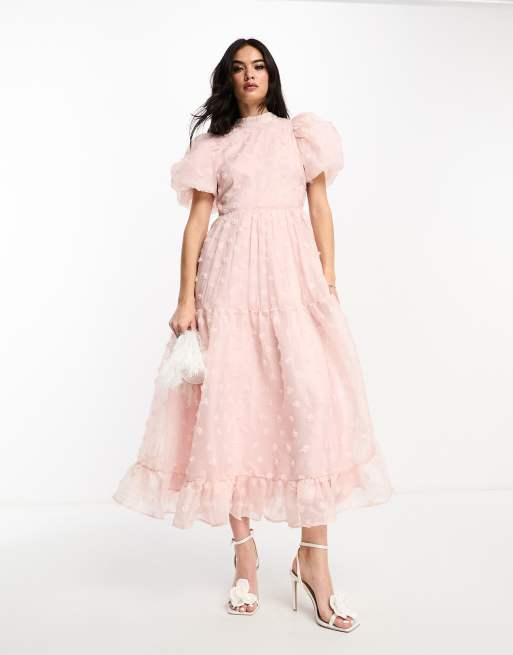 Dream Sister Jane rosette maxi dress in pink