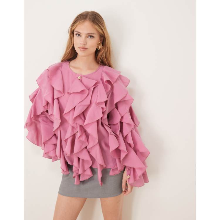 Dream Sister Jane ruffle blouse in orchid | ASOS