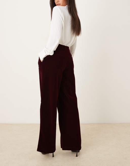 Dream Sister Jane Satine floral embellished velvet trousers in