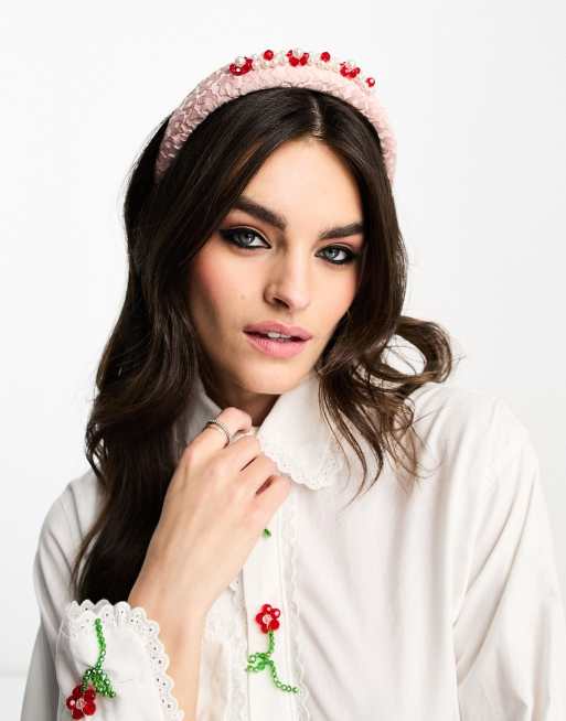 Dream Sister Jane - Serre-tête en jacquard ornementé - Rose