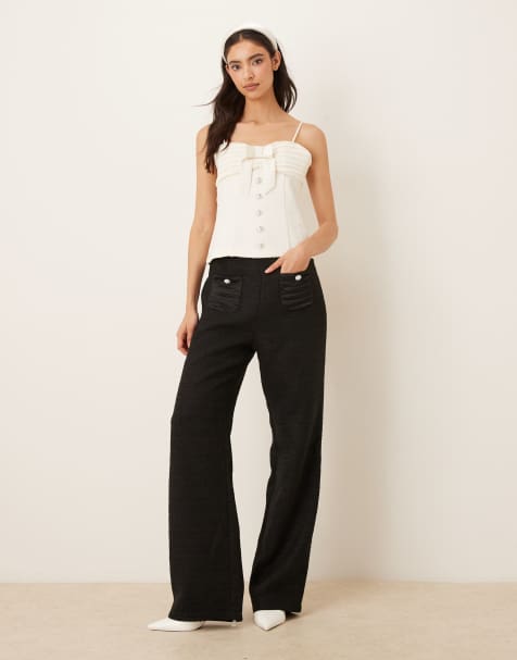 Dream Sister Jane Showgirls tweed top and pants set in cream - view 1