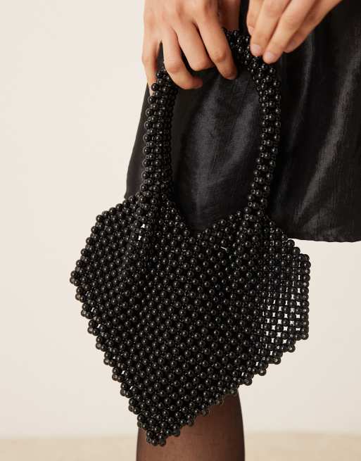 Dream Sister Jane - Showstopper - Sac orné de perles en forme de cœur - Noir, 3 de 3