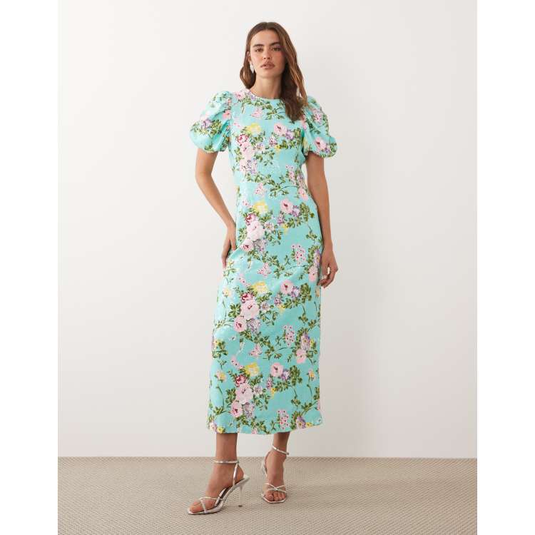 crew neck floral embellished midi dress self-portrait - SS19's CREW NECK FLORAL EMBELLISHED MIDI DRESS now on our  website / Shop https://tinyurl.com/yapmheer