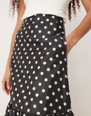 Sister Jane Dream  Tiered Ruffle Midi Skirt In Black