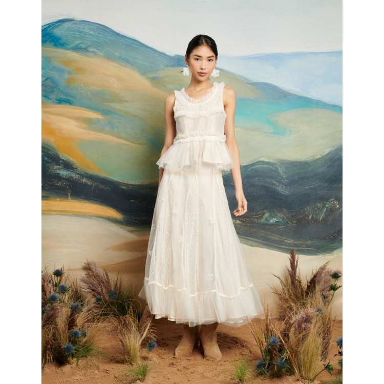 Dream Sister Jane tulle midi skirt in cream - part of a set