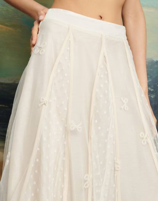 Dream Sister Jane tulle midi skirt in cream - part of a set