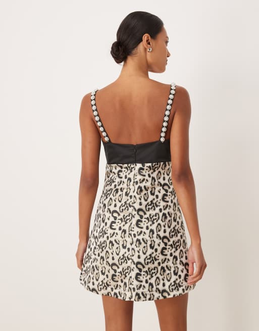Dream Sister Jane - Twee - Lysebrun minikjole med leopardprint, 4 af 4