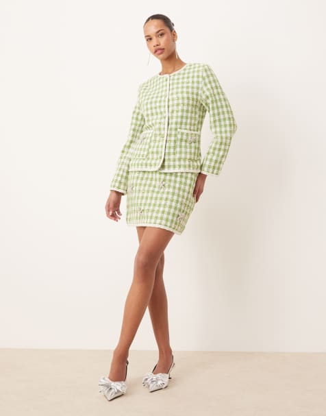 Dream Sister Jane tweed set in green - view 1