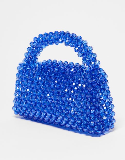 Dream Sister Jane Whitney bead mini bag in cobalt co-ord | ASOS