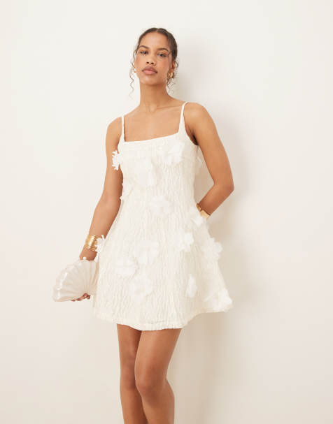Dream Sister Jane x ASOS Blooming jacquard mini dress in ivory - view 1