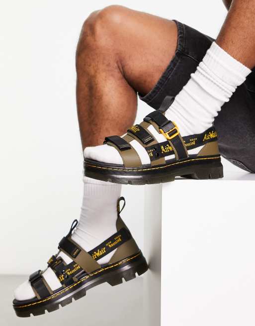 Dr.Martens Pearson II Multi Strap Sandals in Dm Olive | ASOS