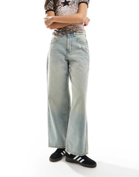 DTT baggy fit boyfriend jeans in light blue wash - view 1