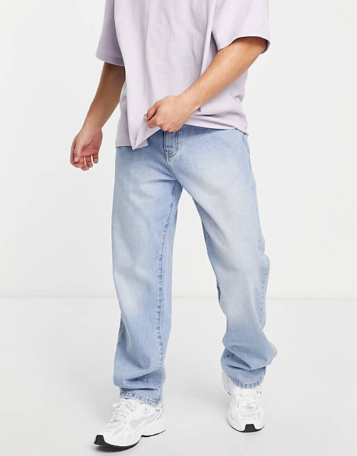 DTT baggy fit jeans in light blue | ASOS