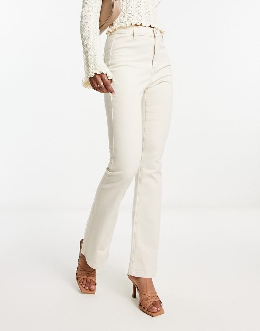 DTT Bianca High Waisted Wide Leg Disco Jeans in Camel, £7 at ASOS