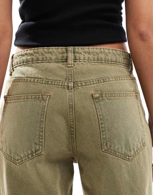 DTT Brooke baggy skater jeans in dirty olive wash, 5 of 5