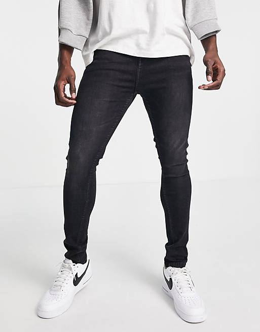 DTT carrot fit jeans in washed black 