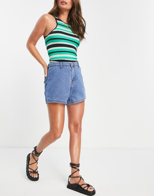 Asos high sale waisted denim shorts