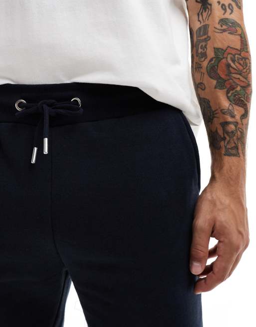 DTT crew neck sweatshirt & jogger tracksuit set in dark navy, 4 of 4