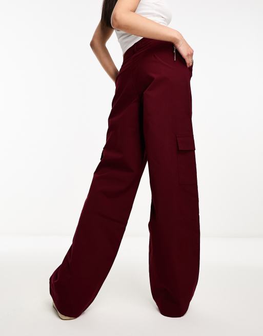 Dime RELAXED CARGO CORD PANTS / BURGUNDY（Dime Classic Baggy