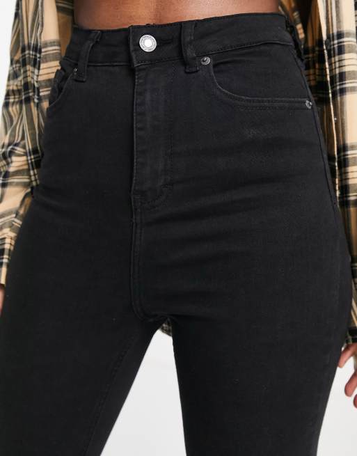 DTT – Ellie – Eng geschnittene Jeans in Schwarz mit hohem Bund , 3 von 4