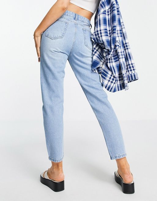 DON'T THINK TWICE PLUS DTT Plus Lou Mom Jeans In Light Blue Wash for Women