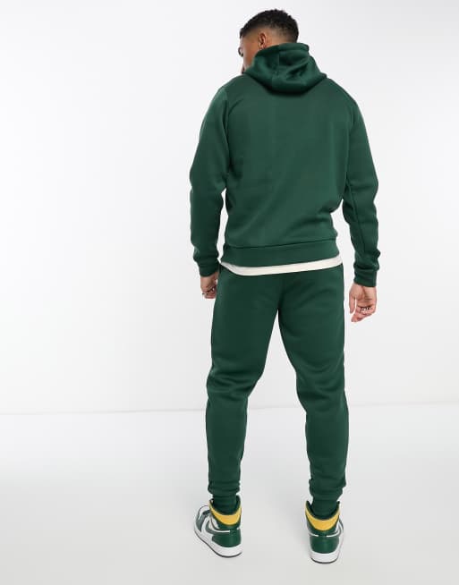 DTT - Ensemble survêtement avec sweat à capuche à enfiler et pantalon de  jogging - Vert foncé